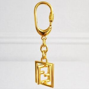 Fendi FF Gold Bag Charm / Keychain
